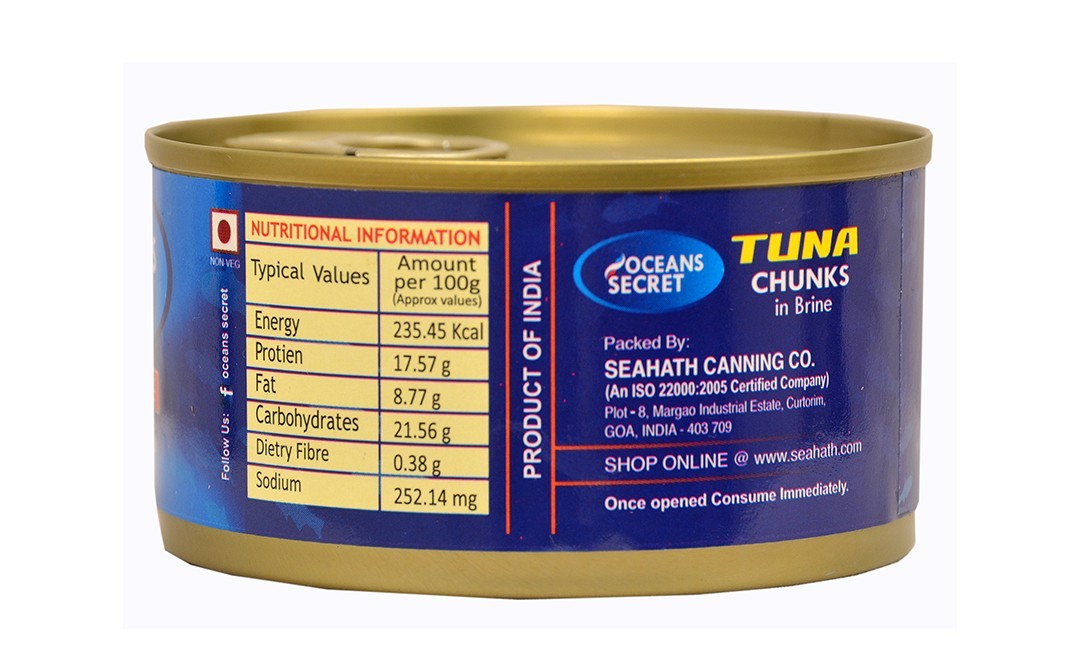 Oceans Secret Tuna Chunks In Brine    Tin  180 grams